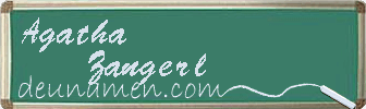 Agatha Zangerl Visitenkarte